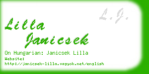 lilla janicsek business card